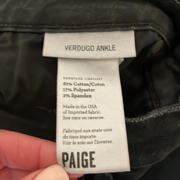 Paige Black Verdugo Ankle Skinny Jeans - Picture 8 of 9